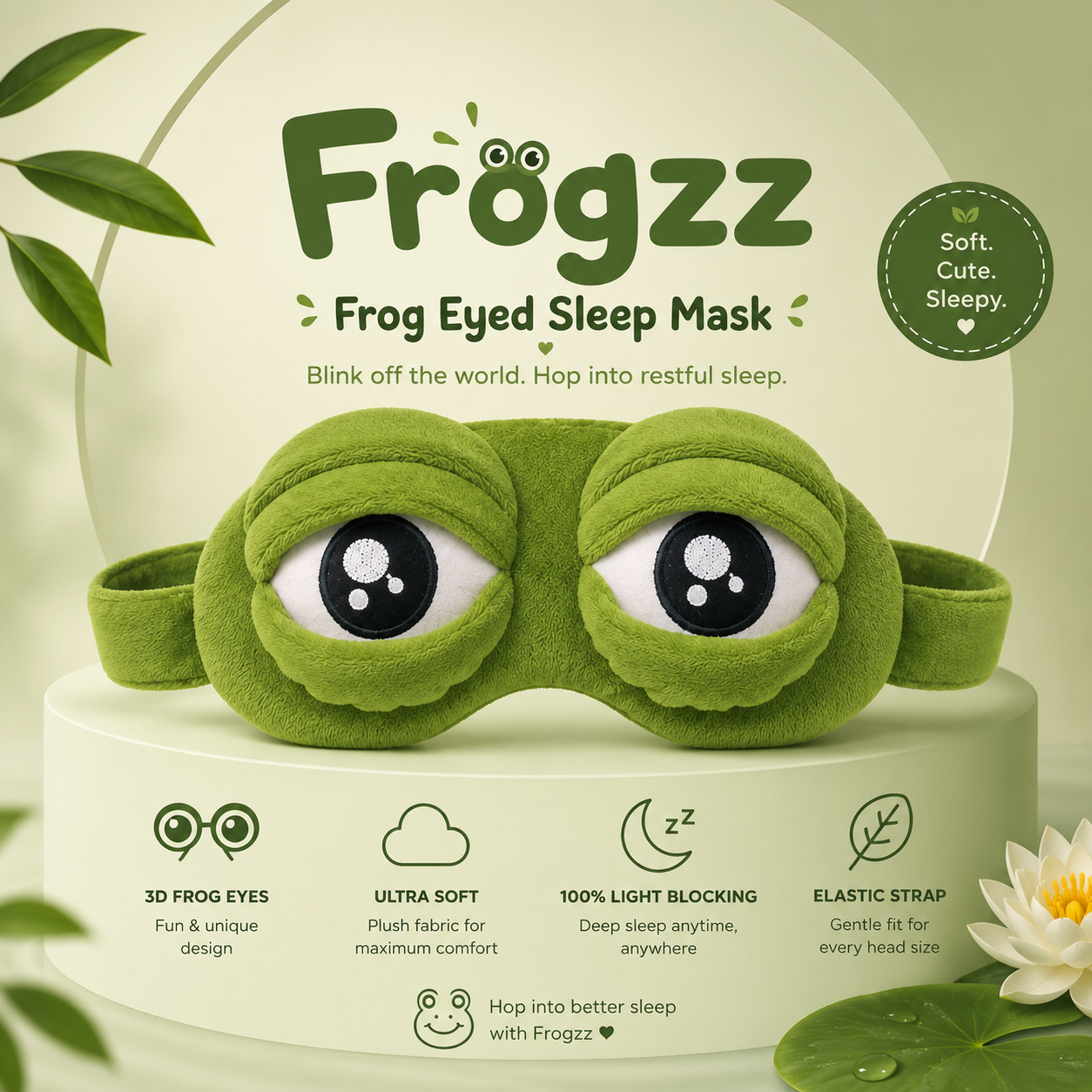 FrogZzz - Frog Eyed Sleep Mask